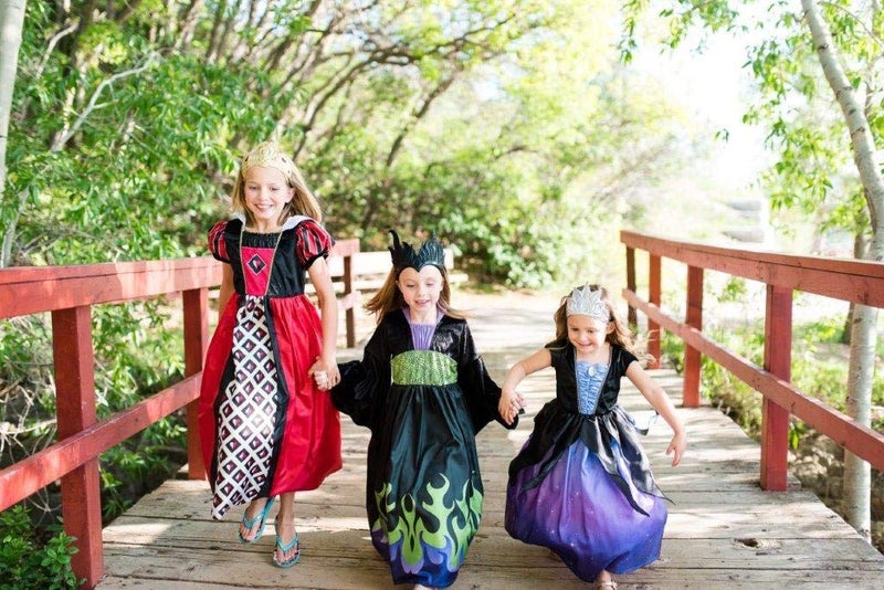 Little Adventures Dragon Queen Dress Up Costume with Soft Crown (X-Large Age 7-9) - Machine Washable Child Pretend Play and Party Dress with No Glitter - Image 3